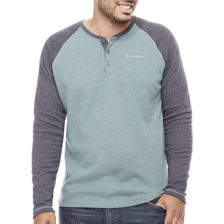 Columbia Long Sleeve Henley Shirt Big And Tall
