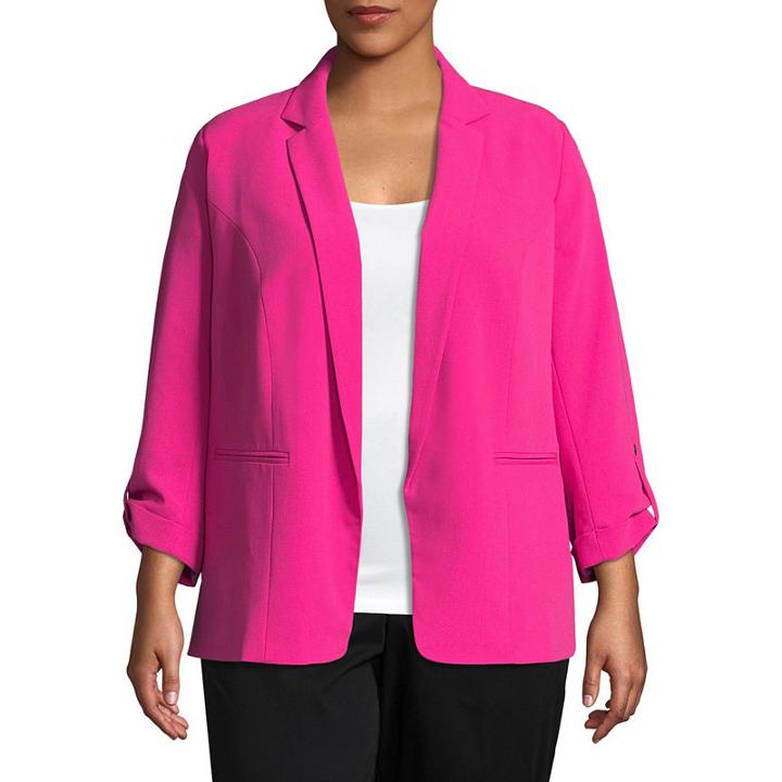 Worthington Roll Tab Sleeve Suit Jacket - Plus