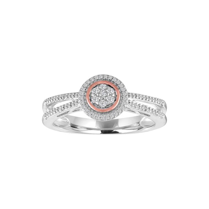 Diamond Blossom Womens 1/10 Ct. T.w. White Diamond Cluster Ring