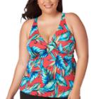 St. John's Bay Leaf Tankini Swimsuit Top-plus