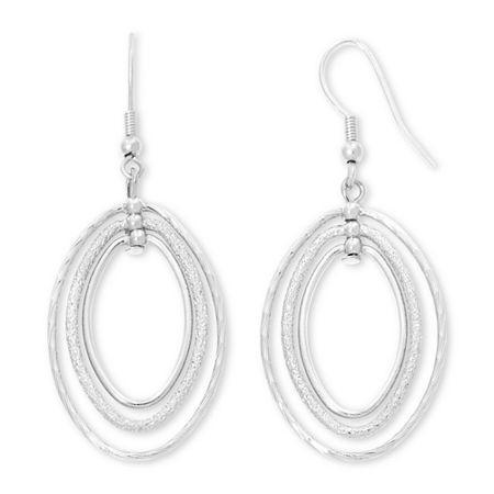 Liz Claiborne Silver-tone, Orbital Drop Earrings