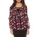 Bisou Ruffled Lace Up Top