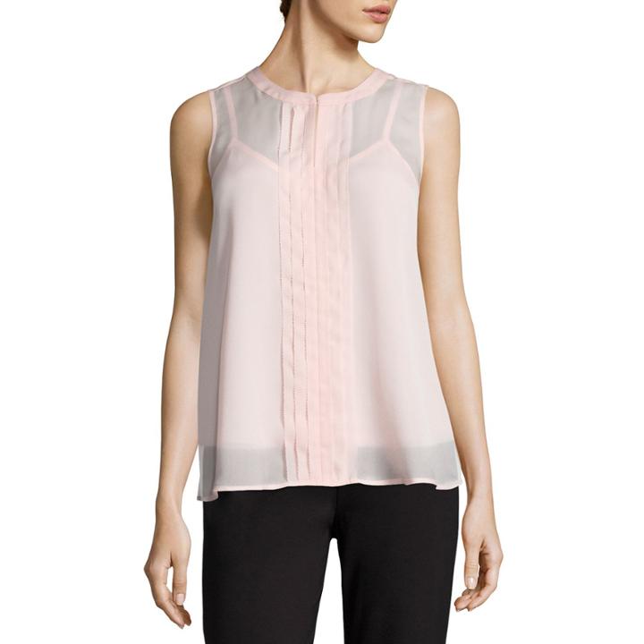 Sleeveless Pleat Blouse