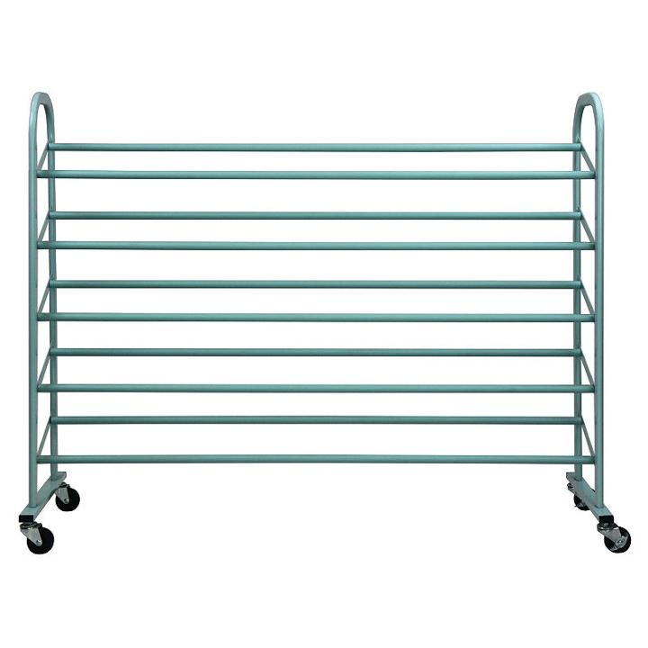 Oceanstar Turquoise 5-tier Metal Shoe Rack