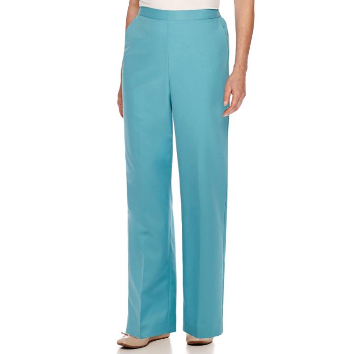 Alfred Dunner Cozumel High-rise Solid Pants - Petite