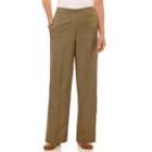 Alfred Dunner Palm Dessert Woven Flat Front Pants