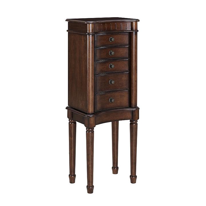 Grace Walnut Jewelry Armoire