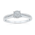 Promise My Love Womens 1/6 Ct. T.w. Round White Diamond Sterling Silver Promise Ring