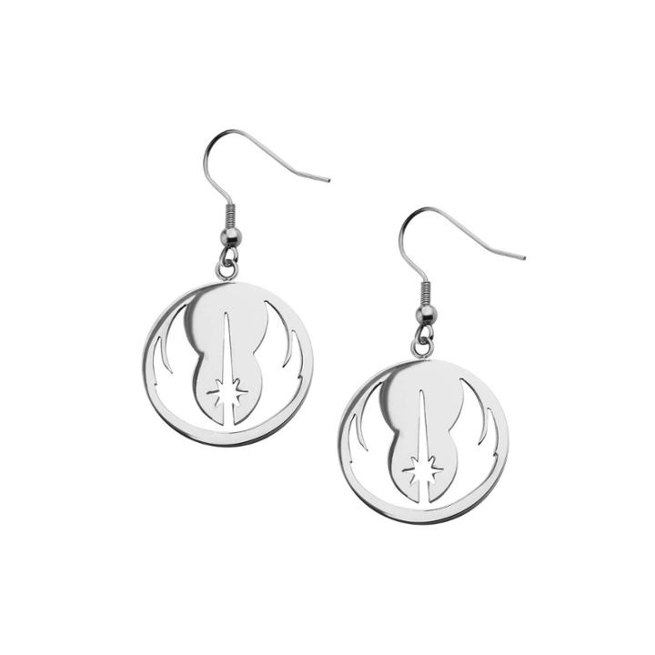 Star Wars Stainless Steel Jedi Order Drop Earrings