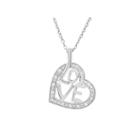 Womens 1/6 Ct. T.w. White Diamond Sterling Silver Pendant Necklace