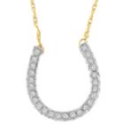 Womens 3/8 Ct. T.w. White Diamond 14k Gold Pendant Necklace