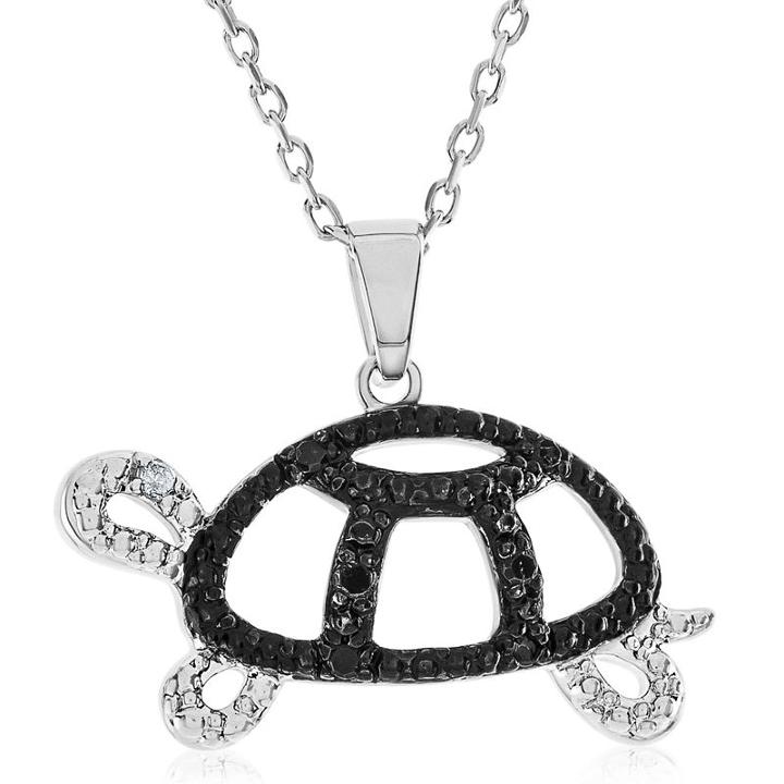 Womens 1/10 Ct. T.w. Black Diamond Pendant