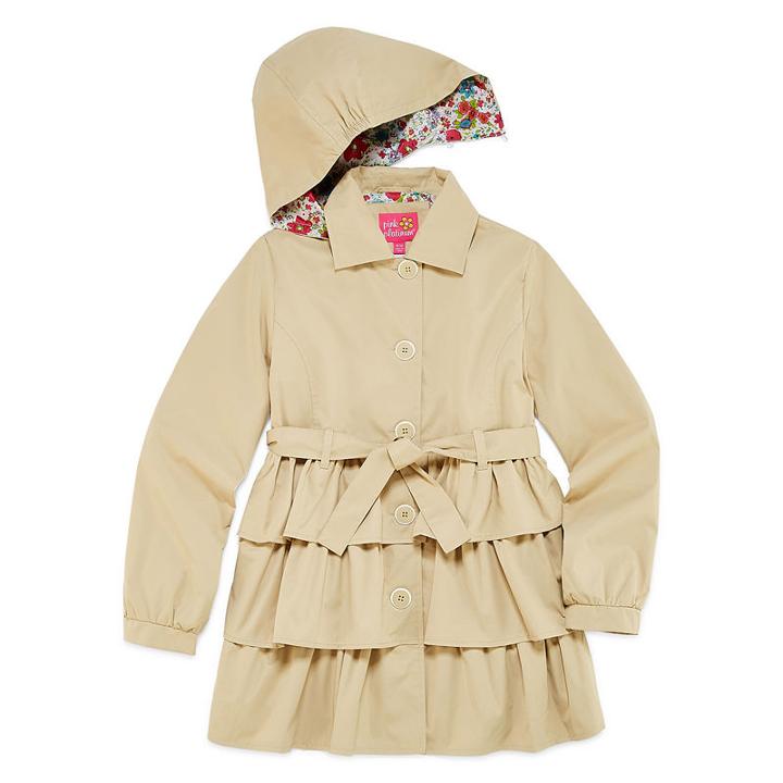 Pink Platinum Triple Tier Trench Raincoat 7-16