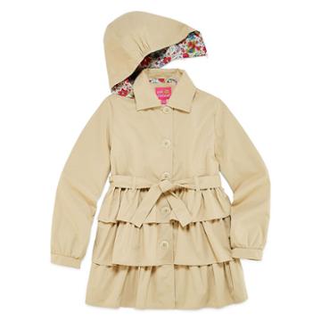 Pink Platinum Triple Tier Trench Raincoat 7-16