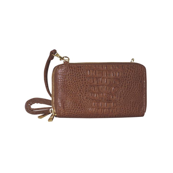 Adrienne Landau Double Zip Crossbody Bag