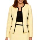 Black Label By Evan-picone Long-sleeve Contrast-trim Jacket