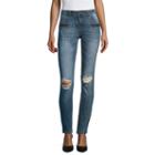 Vanilla Star Destructed Zipper Front Motto Skinny Jeans-juniors