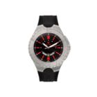 Croton Mens Black And Red Stainless Steel Watch