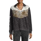 Flirtitude Fleece Half Zip Sweatshirt - Juniors