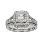 1 Ct. T.w. Certified Diamond 14k White Gold Bridal Ring Set
