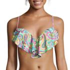 Arizona Paisley Pushup Flounce Swim Top - Juniors