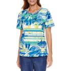 Alfred Dunner Short Sleeve Print Top