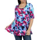24/7 Comfort Apparel Color And Casual Tunic Top Plus