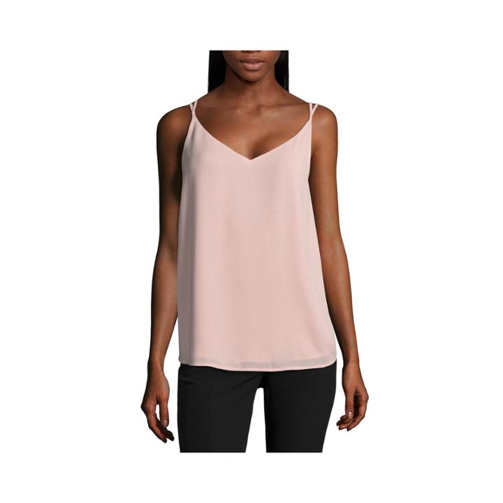 Worthington V Neck Strappy Woven Tank