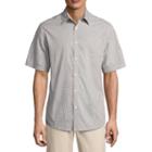 Claiborne Short Sleeve Dots Button-front Shirt