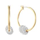 Monet Jewelry Clear 31mm Hoop Earrings