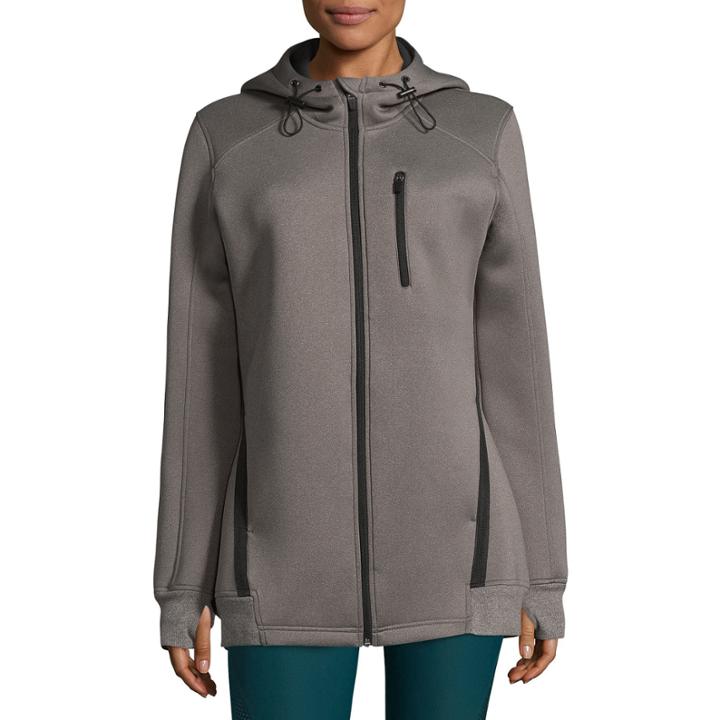 Xersion Hooded Air Layer Lightweight Fleece Jacket