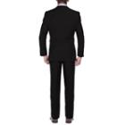 Verno Men's Black Slim Fit Italian Styled Sinle Breast Two Piece Suit