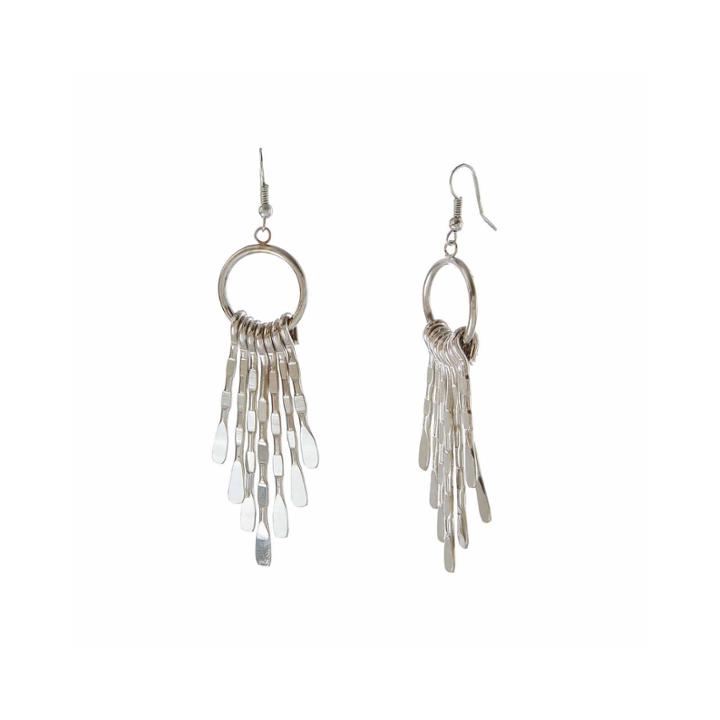 Natasha Silver-tone Spoon Earrings