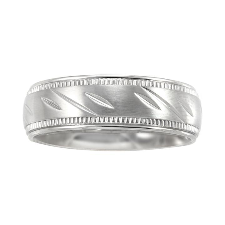 Mens 7mm Comfort Fit Stainless Steel Wedding Band