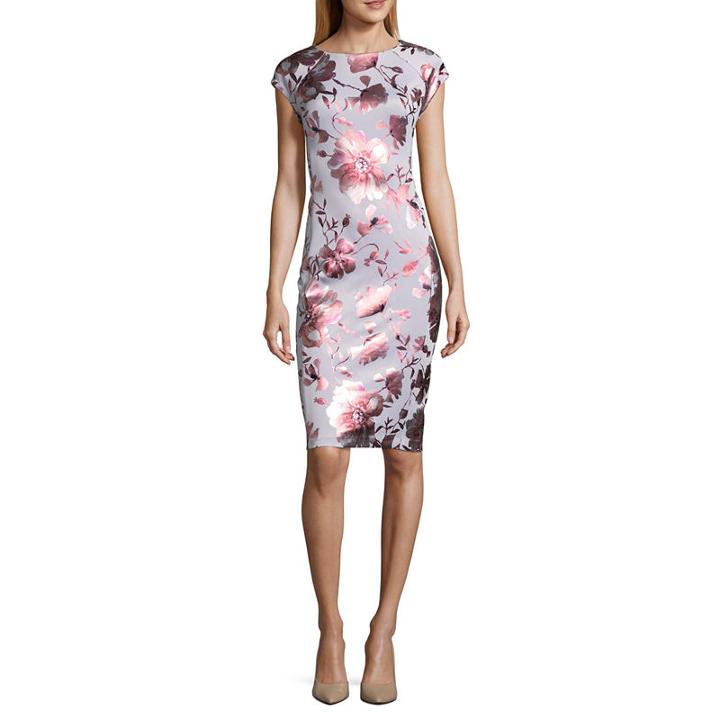 Cap Foil Scuba Dress