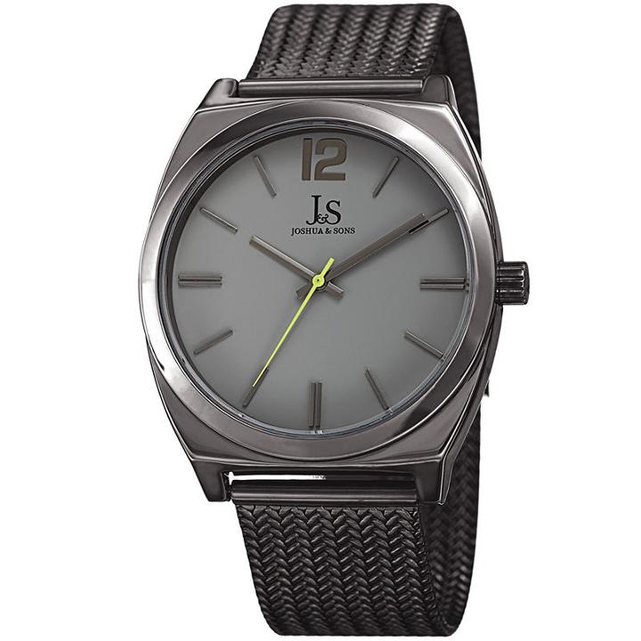 Joshua & Sons Mens Gray Strap Watch-j-124gnlm