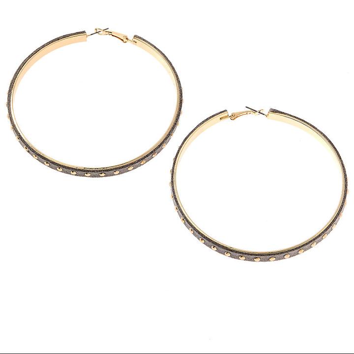 Bijoux Bar 3 Inch Hoop Earrings
