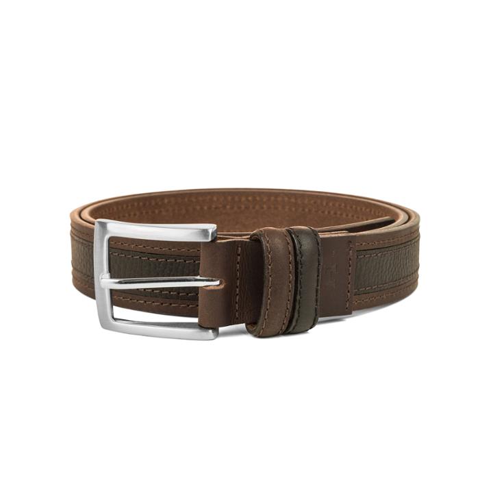 Haggar Leather Two-tone Stitch Belt