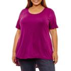 Boutique + Short Sleeve T-shirt-womens Plus