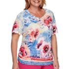 Alfred Dunner Short-sleeve Watercolor Floral Top - Plus