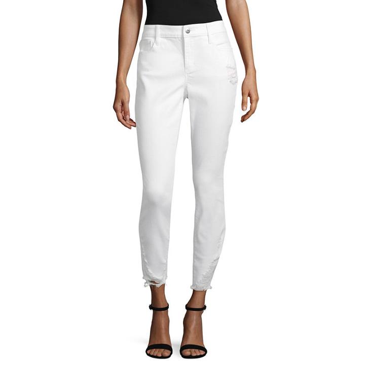 Project Runway Shredded Hem Skinny Jeans