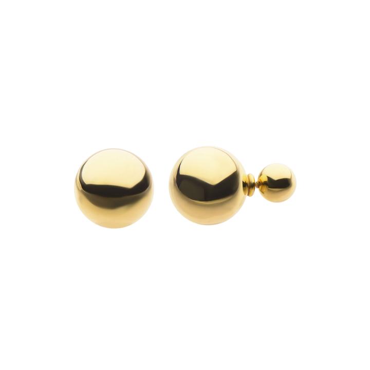 Yellow Ion Plated Stainless Steel Peek-a-boo Stud Earrings