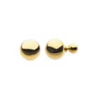 Yellow Ion Plated Stainless Steel Peek-a-boo Stud Earrings
