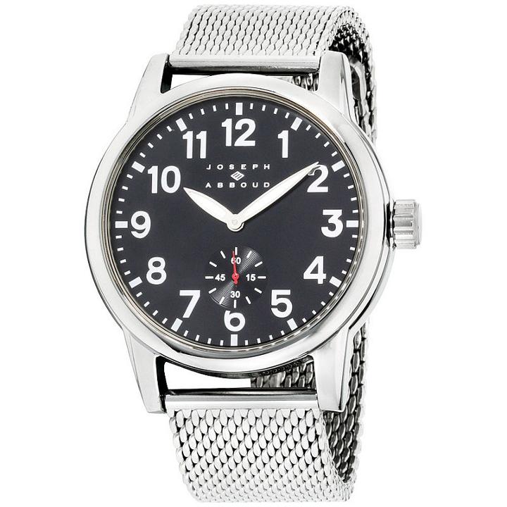 Joseph Abboud Mens Silver Tone Strap Watch-ja3193s648-041