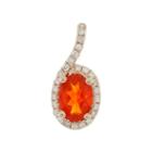 Womens 1/8 Ct. T.w. Genuine White Opal Pendant Necklace
