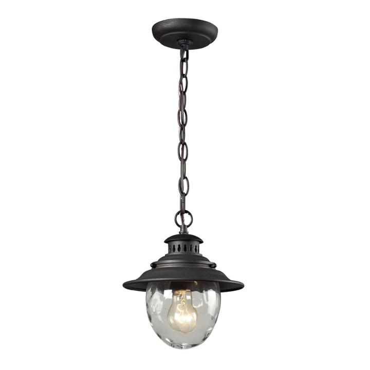 Searsport 1-light Outdoor Pendant In Weathered Charcoal