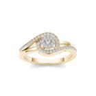 1/5 Ct. T.w. Diamond Swirl 10k Yellow Gold Engagement Ring
