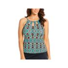 St. John's Bay High Neck With Cut Outs Blake Swimsuit Top