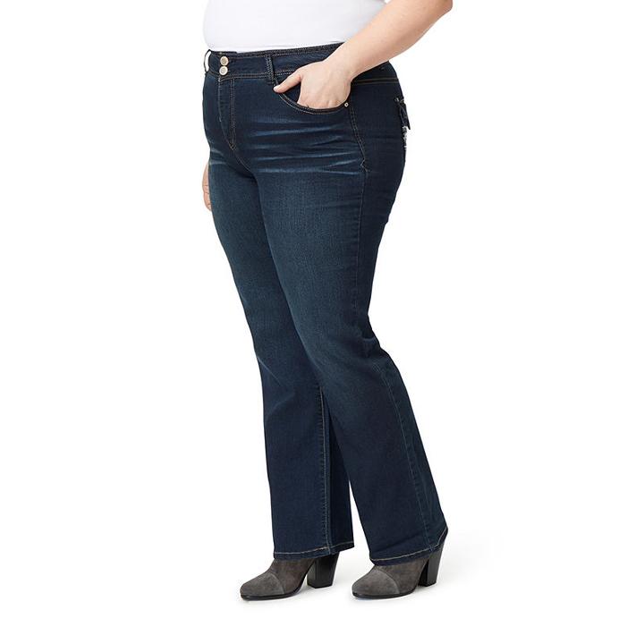 Angels Tummy Tech Modern Fit Bootcut Jeans-plus