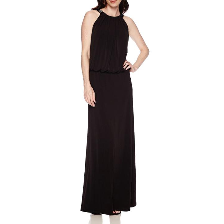 Sangria Sleeveless Blouson Maxi Dress